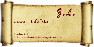 Zuber Léda névjegykártya